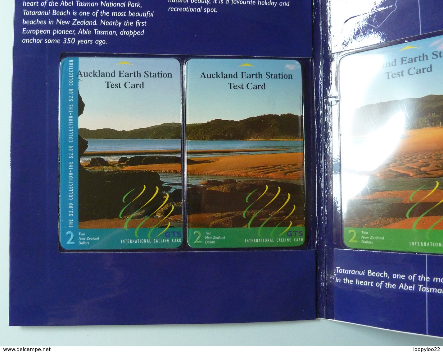 New Zealand - Global - $2 Auckland Earth Station Test Cards - 1995 - Set Of 4 - 1000ex - Folder - Mint - New Zealand