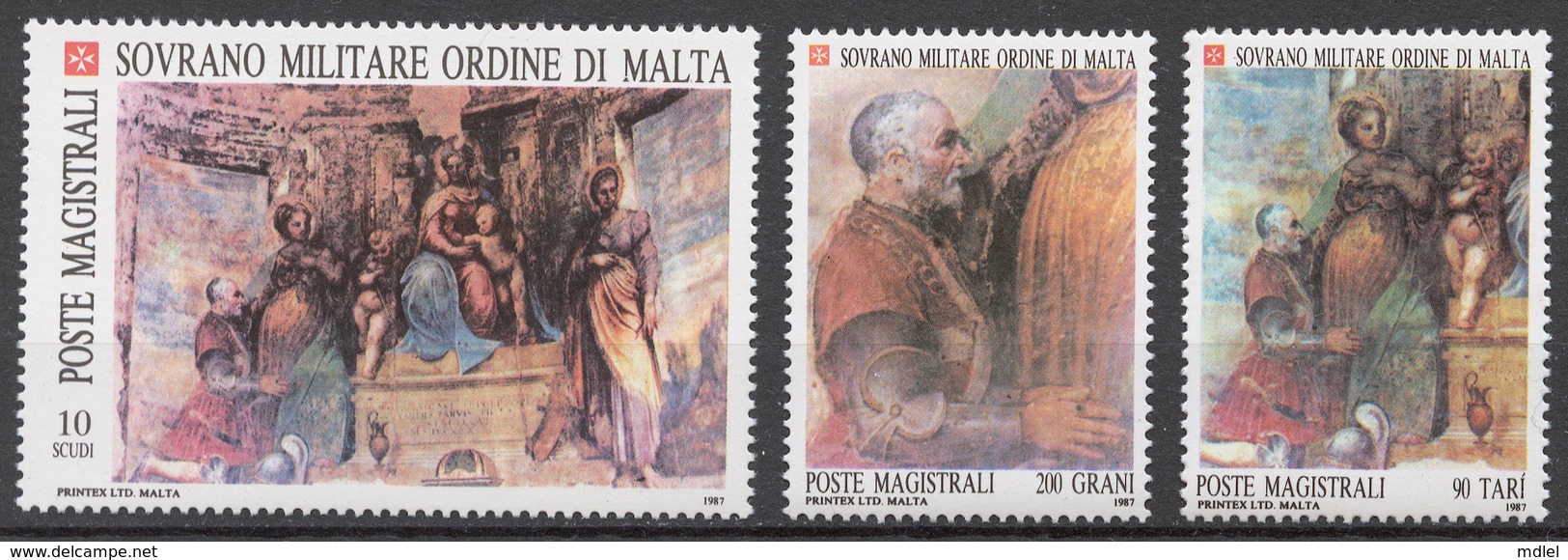 SMOM 1987 Sas# 276-78** FRESCOES - Malte (Ordre De)