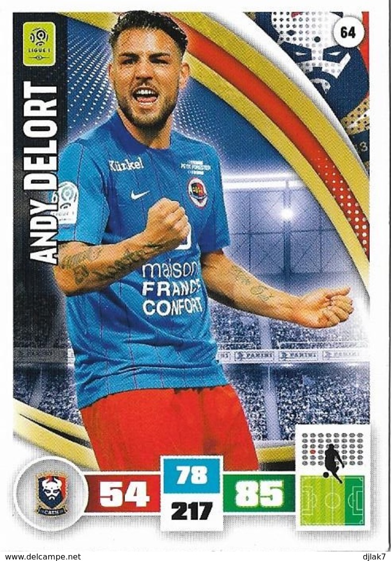 CARTE PANINI ADRENALYN XL LIGUE 1 SAISON 2016-17  STADE MALHERBE DE CAEN ANDY DELORT - Trading Cards