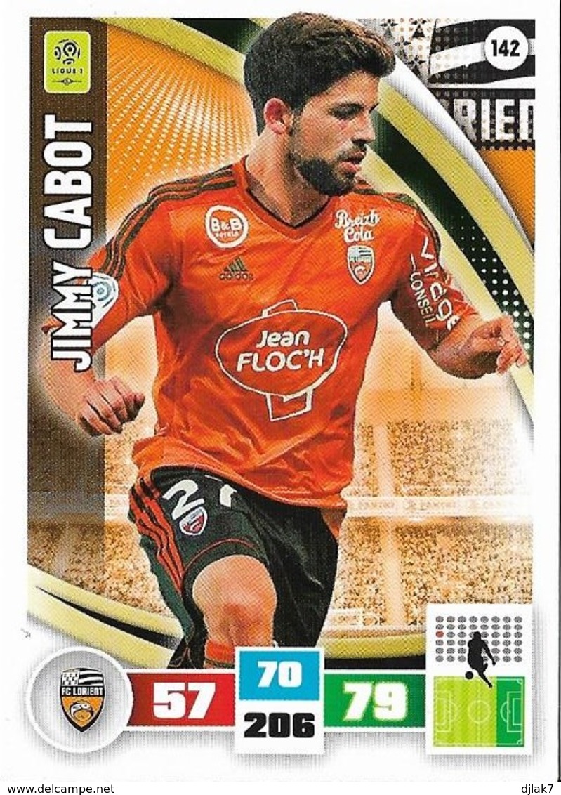 CARTE PANINI ADRENALYN XL LIGUE 1 SAISON 2016-17  FC LORIENT JIMMY CABOT - Trading Cards