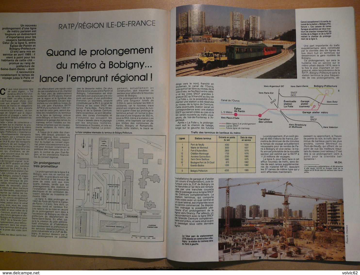 Vie du Rail 1945 1984 Provins atelier romilly bobigny conflans fin d'oise mercantour givors canal