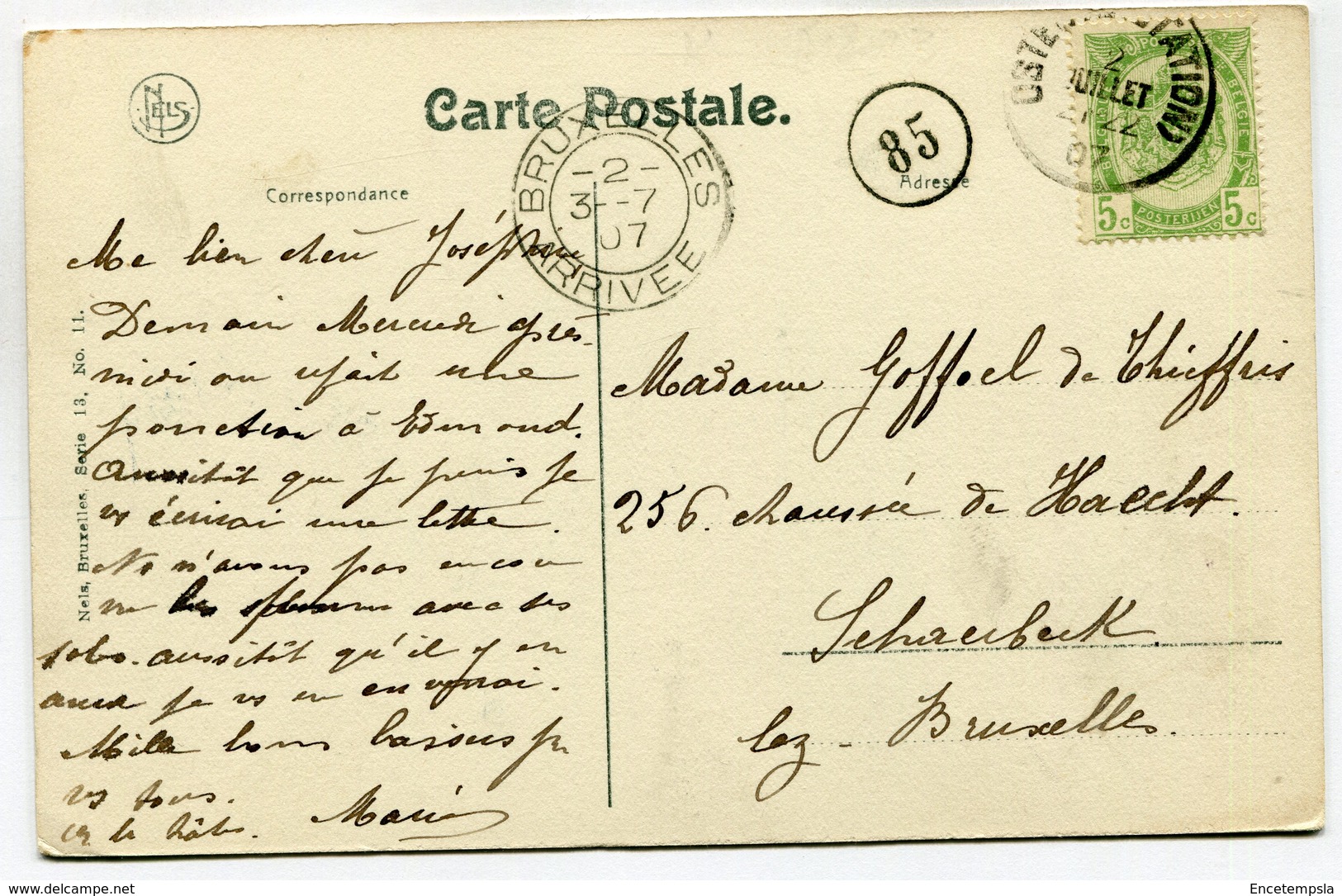 CPA - Carte Postale - Belgique - Ostende - La Plage - 1907  (SV6071) - Oostende