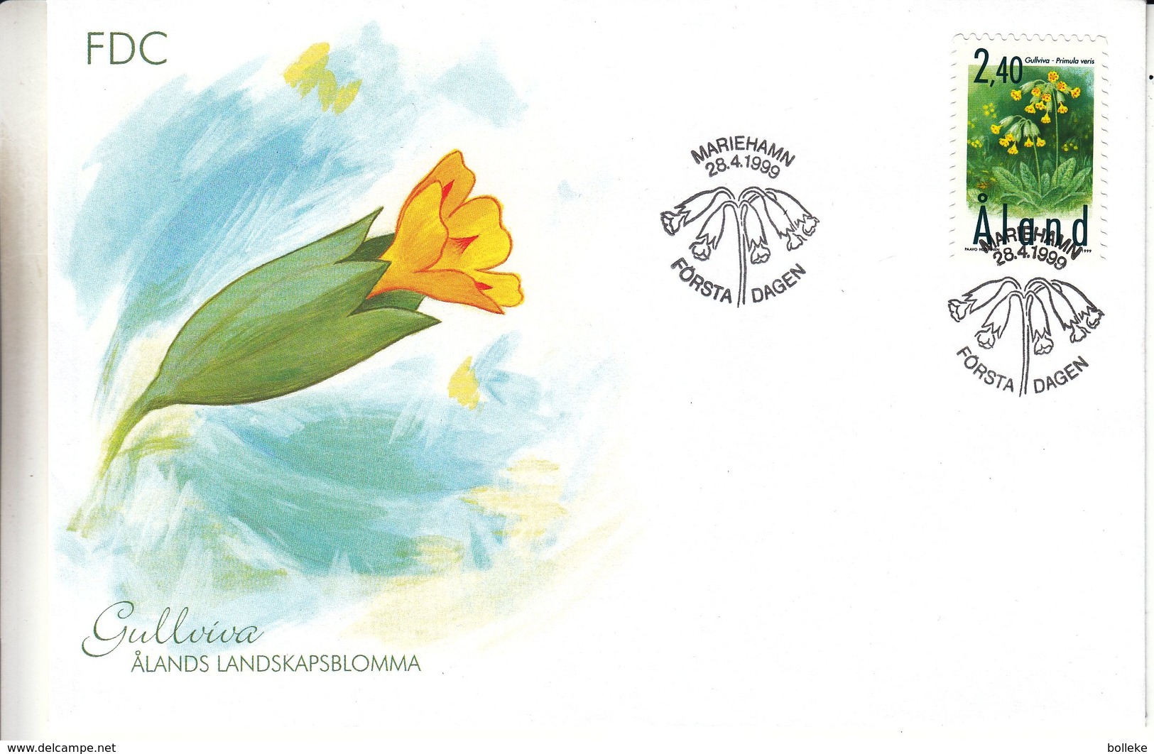 Aland - Fleurs - Lettre FDC De 1999 - Oblit Marieham - Timbres Du Carnet - - Ålandinseln