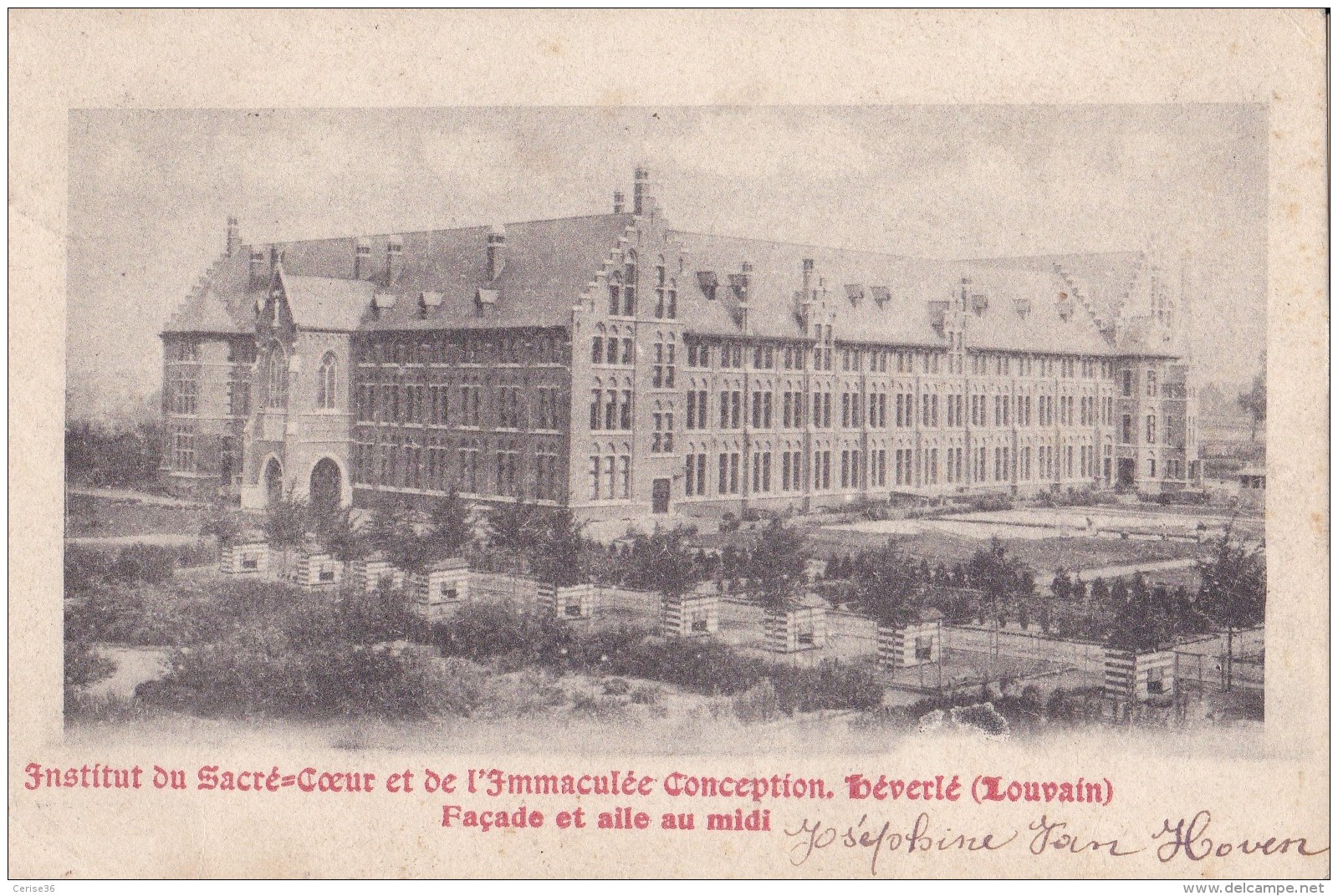 Institut Du Sacré-Coeur Et De L'Immaculée Conception à Heverlé Façade Et Aile Au Midi Circulée En 1903 - Leuven