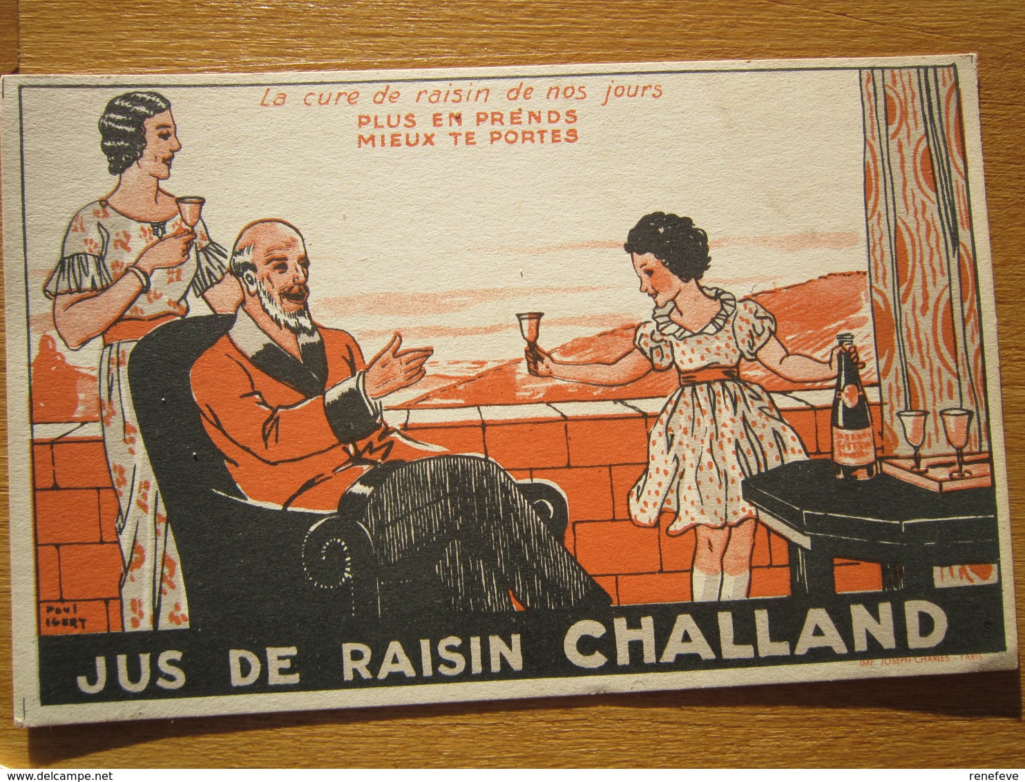 Jus De Raisin Challand Publicité Format Carte Postale Recto Non Separé  18_13 - Nuits Saint Georges