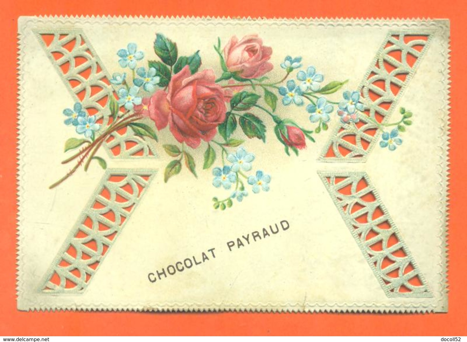 CHROMO DECOUPIS Gaufré Chocolat Payraud - Flowers