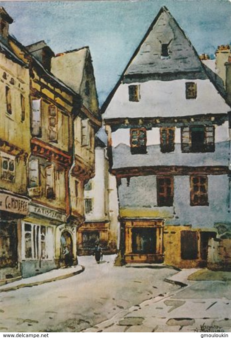 Vannes - Aquarelle - A. Mahuas - Rue De La Monnaie - Vannes