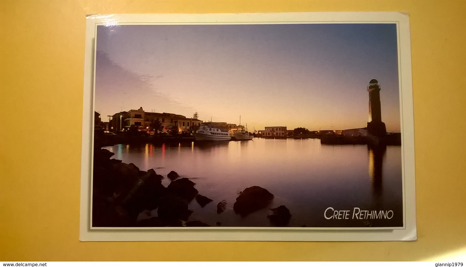 CARTOLINA POSTCARD VIAGGIATA 1993 GRECIA CRETA RETHIMNO BOLLO CAPITALI - Grecia