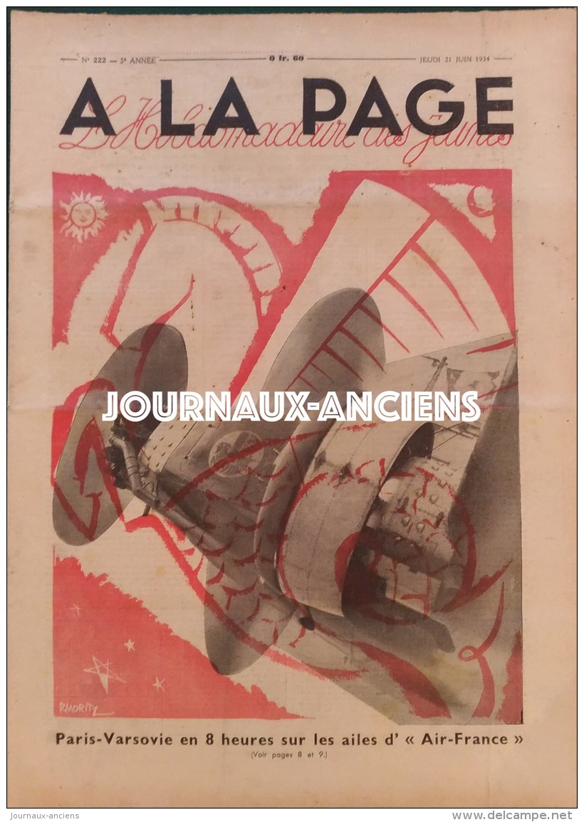 1934 AIR FRANCE - TENNIS FRANCE AUSTRALIE - CYCLISME CHAMPIONNAT DE FRANCE - SAINT ASPAIS DE MELUN - 24 H DU MANS - 1900 - 1949