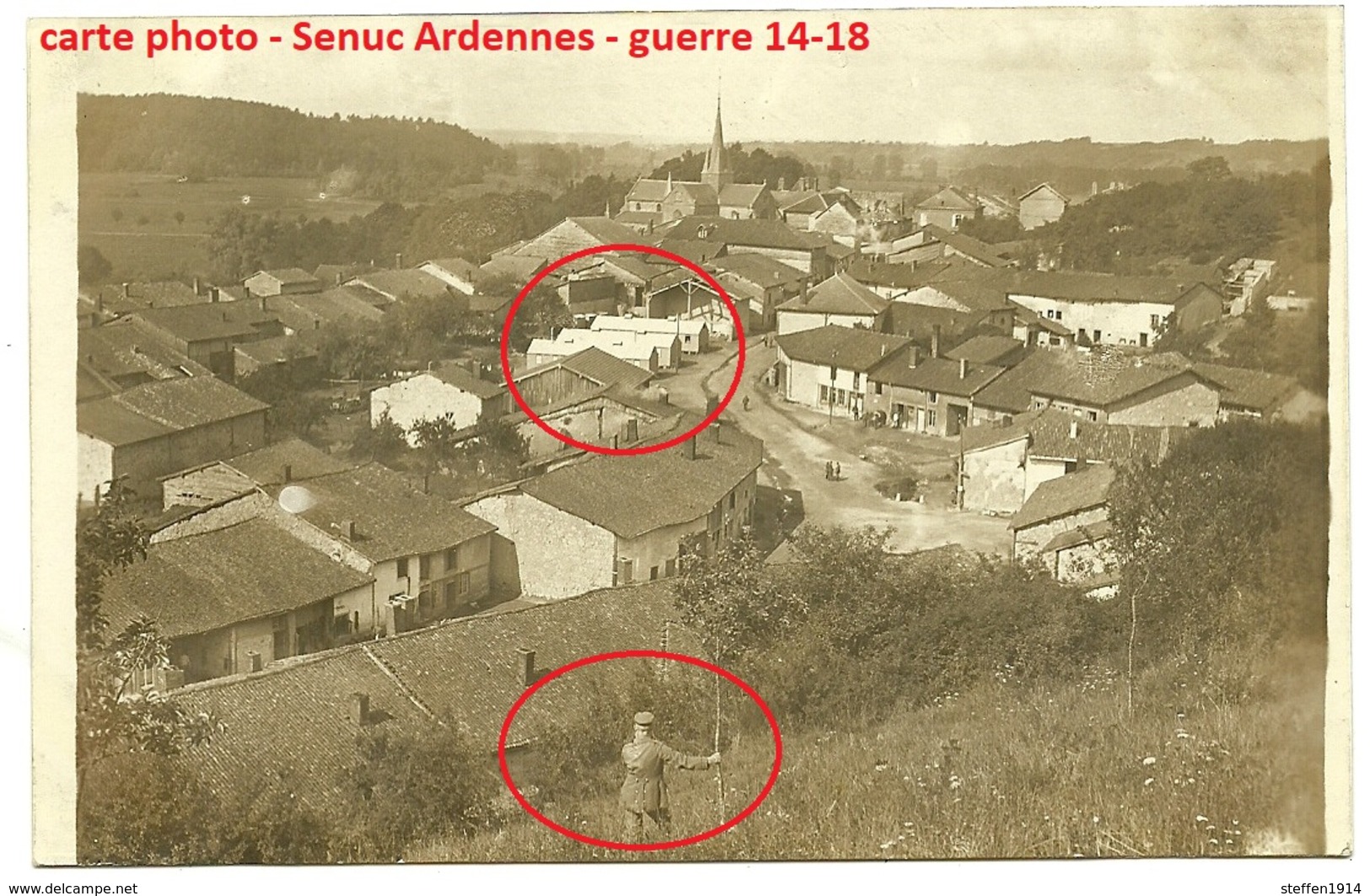 08 - Senuc ( Ardennes )  -  Allemande Carte  Photo De La Guerre 14-18  WWI - Altri & Non Classificati