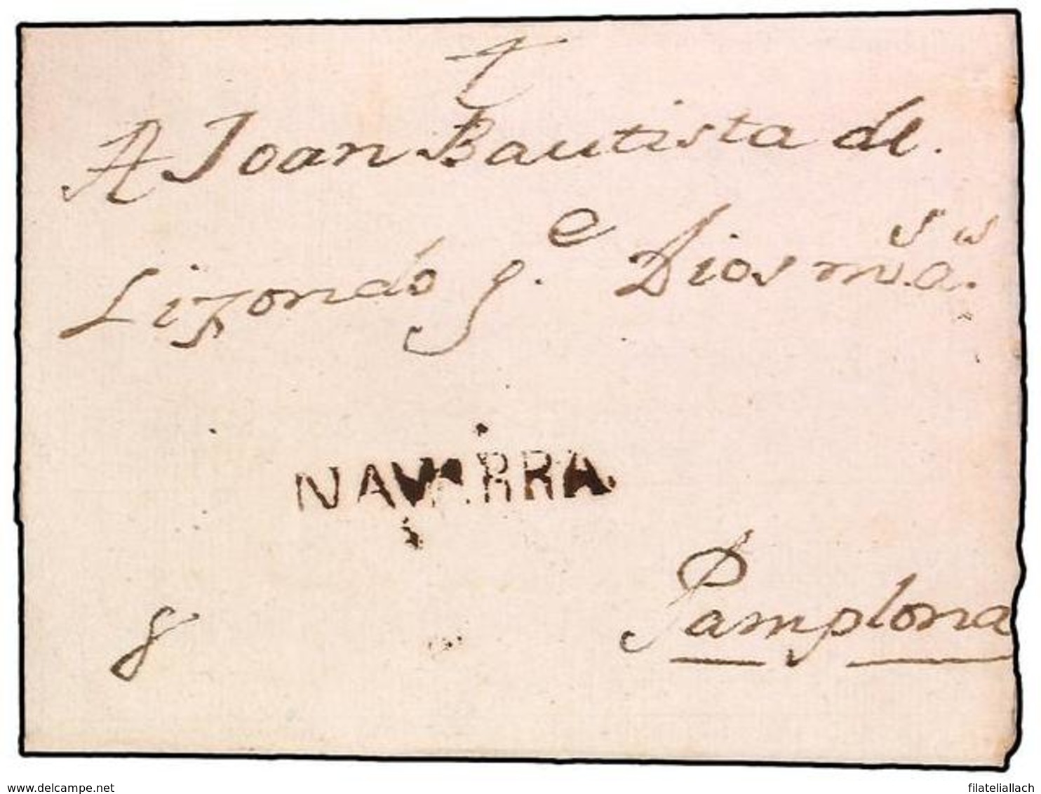 SPAIN: PREPHILATELIC MARKS  DP06 NAVARRA - ...-1850 Prephilately