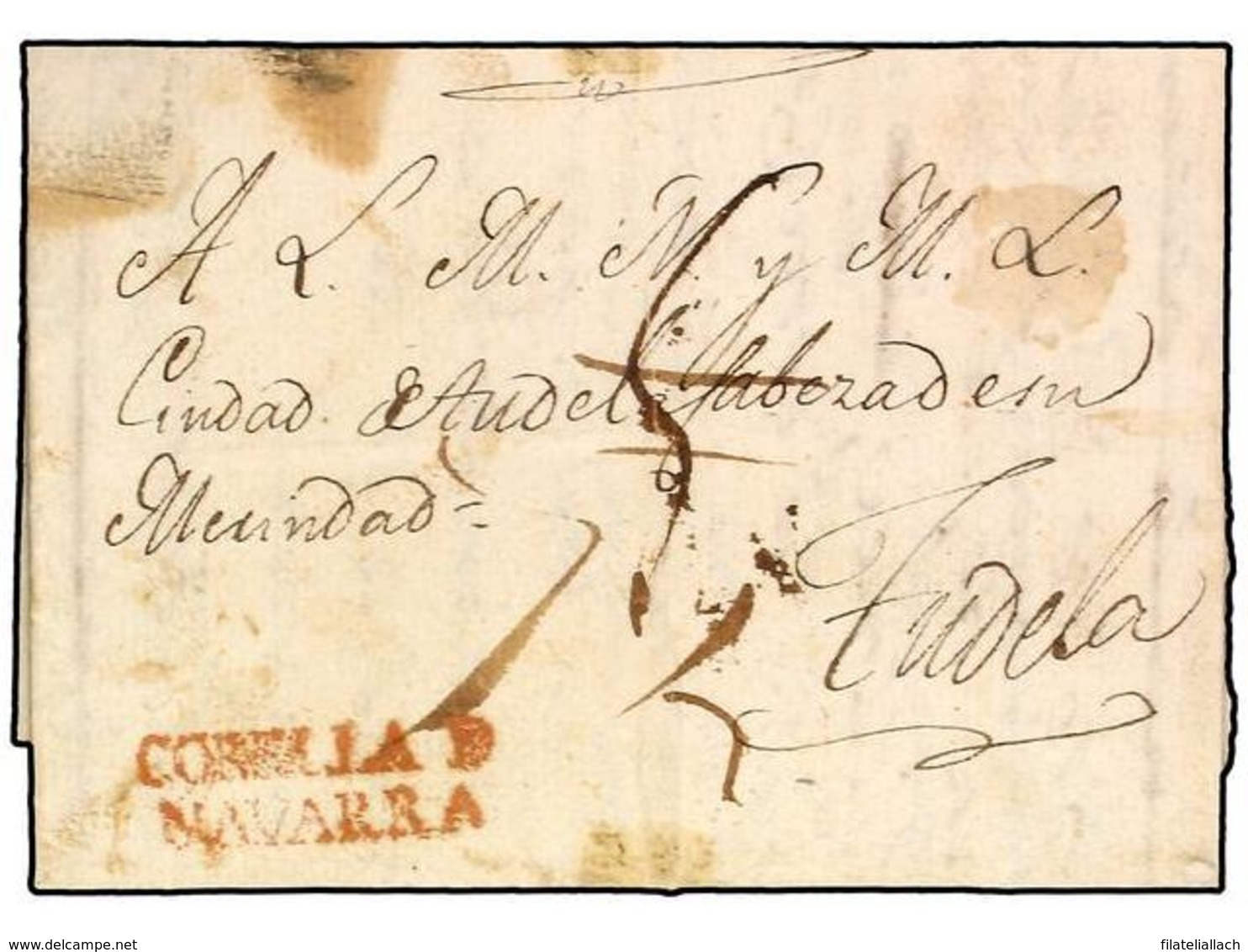 SPAIN: PREPHILATELIC MARKS  DP06 NAVARRA - ...-1850 Prefilatelia