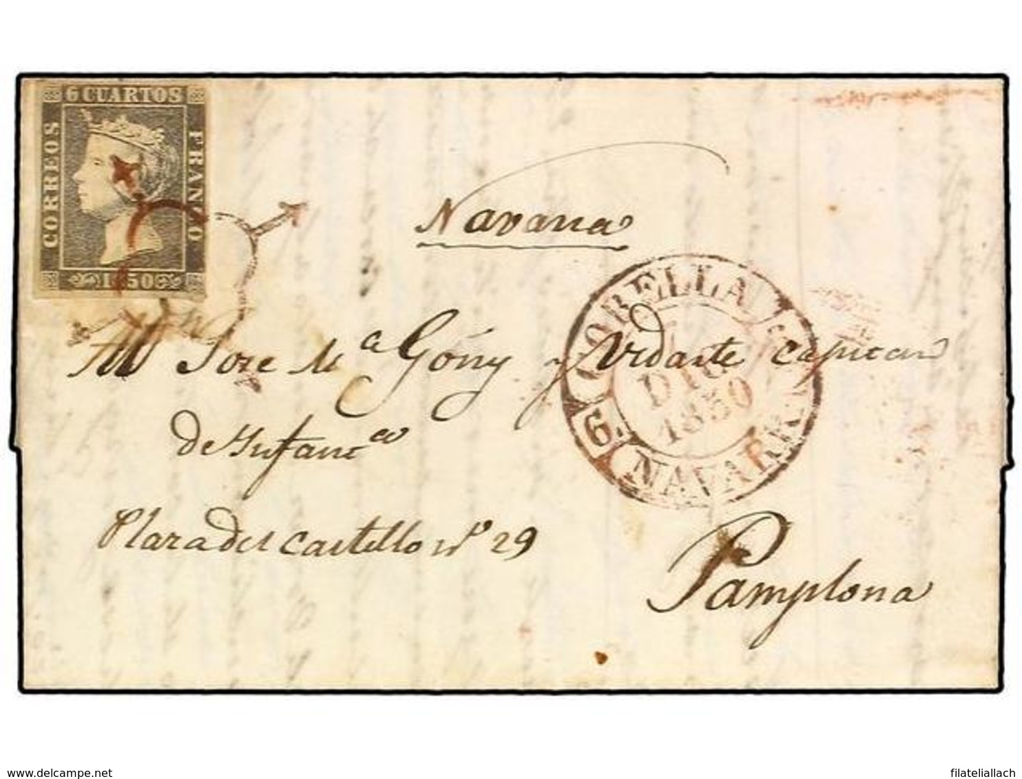 SPAIN: PREPHILATELIC MARKS  DP06 NAVARRA - ...-1850 Prefilatelia