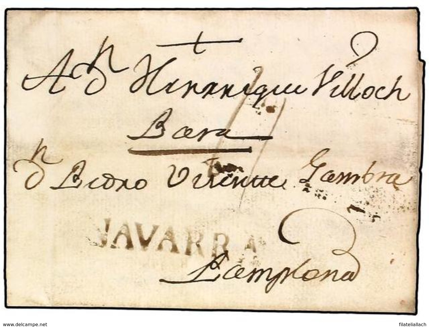 SPAIN: PREPHILATELIC MARKS  DP06 NAVARRA - ...-1850 Prefilatelia