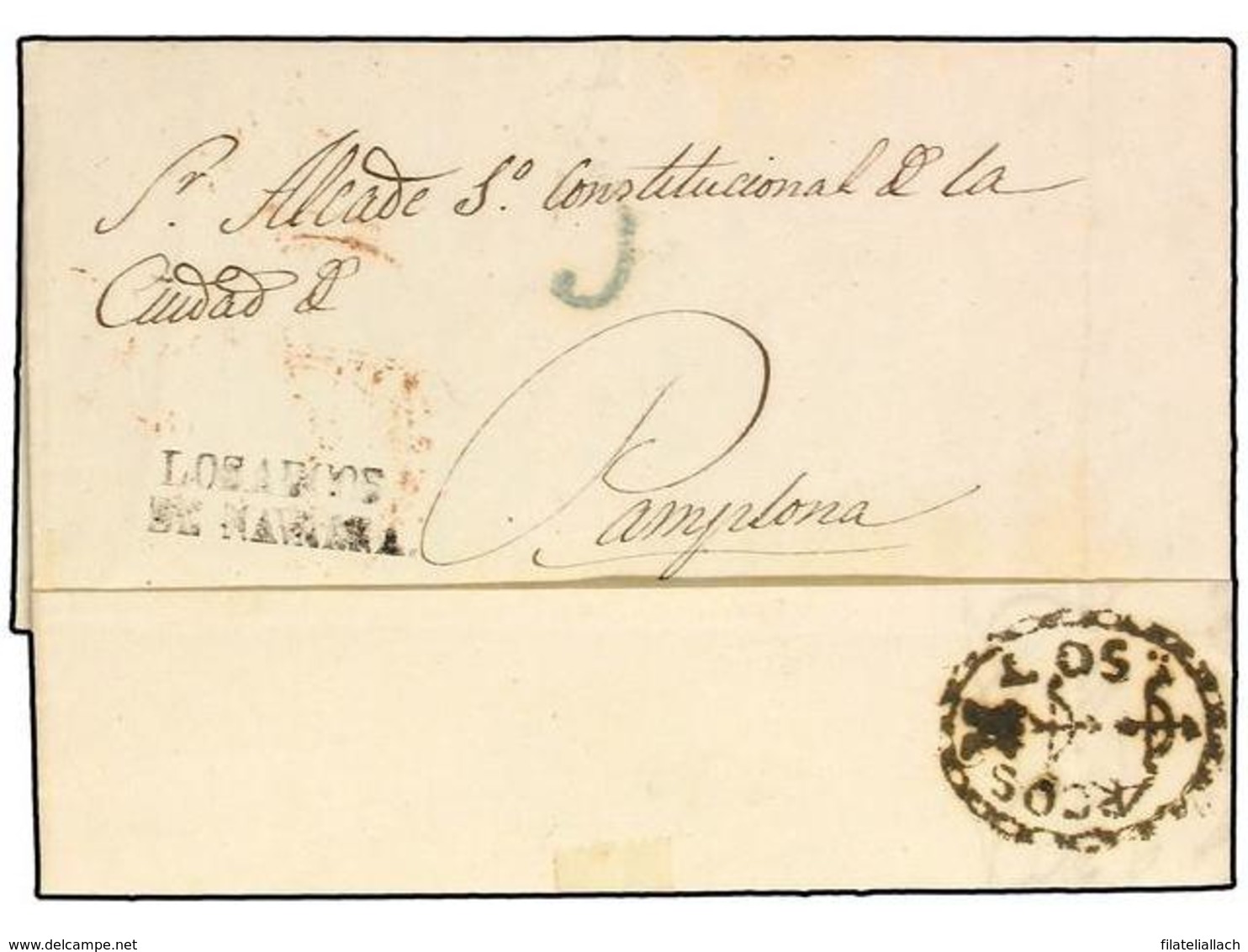 SPAIN: PREPHILATELIC MARKS  DP06 NAVARRA - ...-1850 Prefilatelia