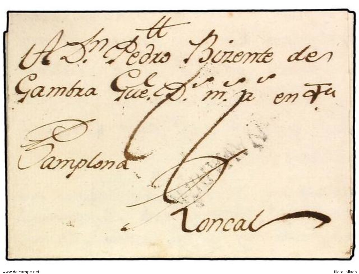 SPAIN: PREPHILATELIC MARKS  DP06 NAVARRA - ...-1850 Préphilatélie