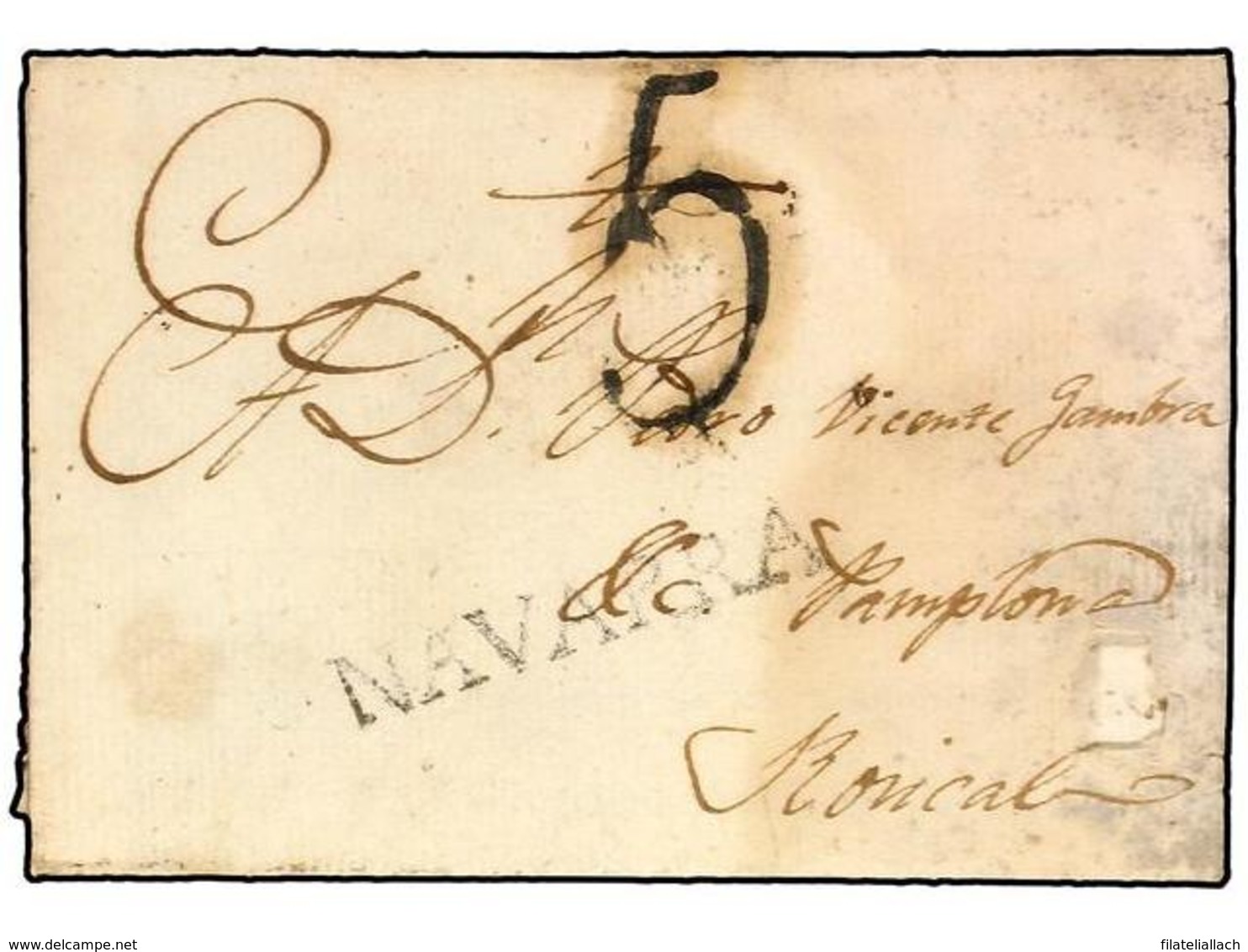 SPAIN: PREPHILATELIC MARKS  DP06 NAVARRA - ...-1850 Prefilatelia