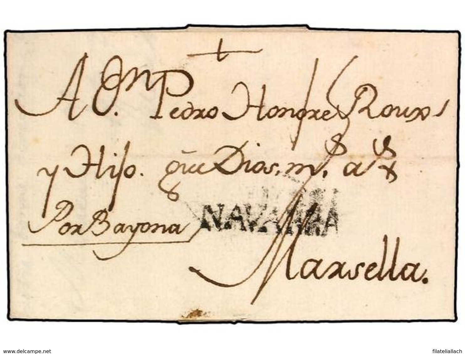 SPAIN: PREPHILATELIC MARKS  DP06 NAVARRA - ...-1850 Prefilatelia