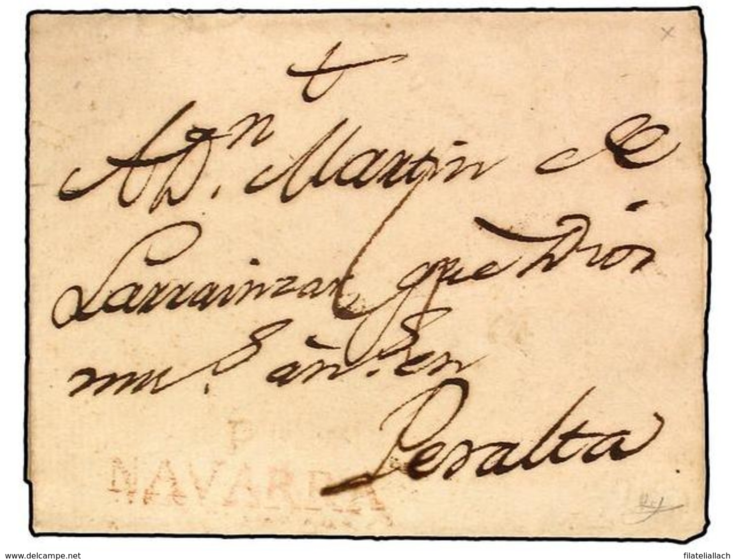 SPAIN: PREPHILATELIC MARKS  DP06 NAVARRA - ...-1850 Prephilately