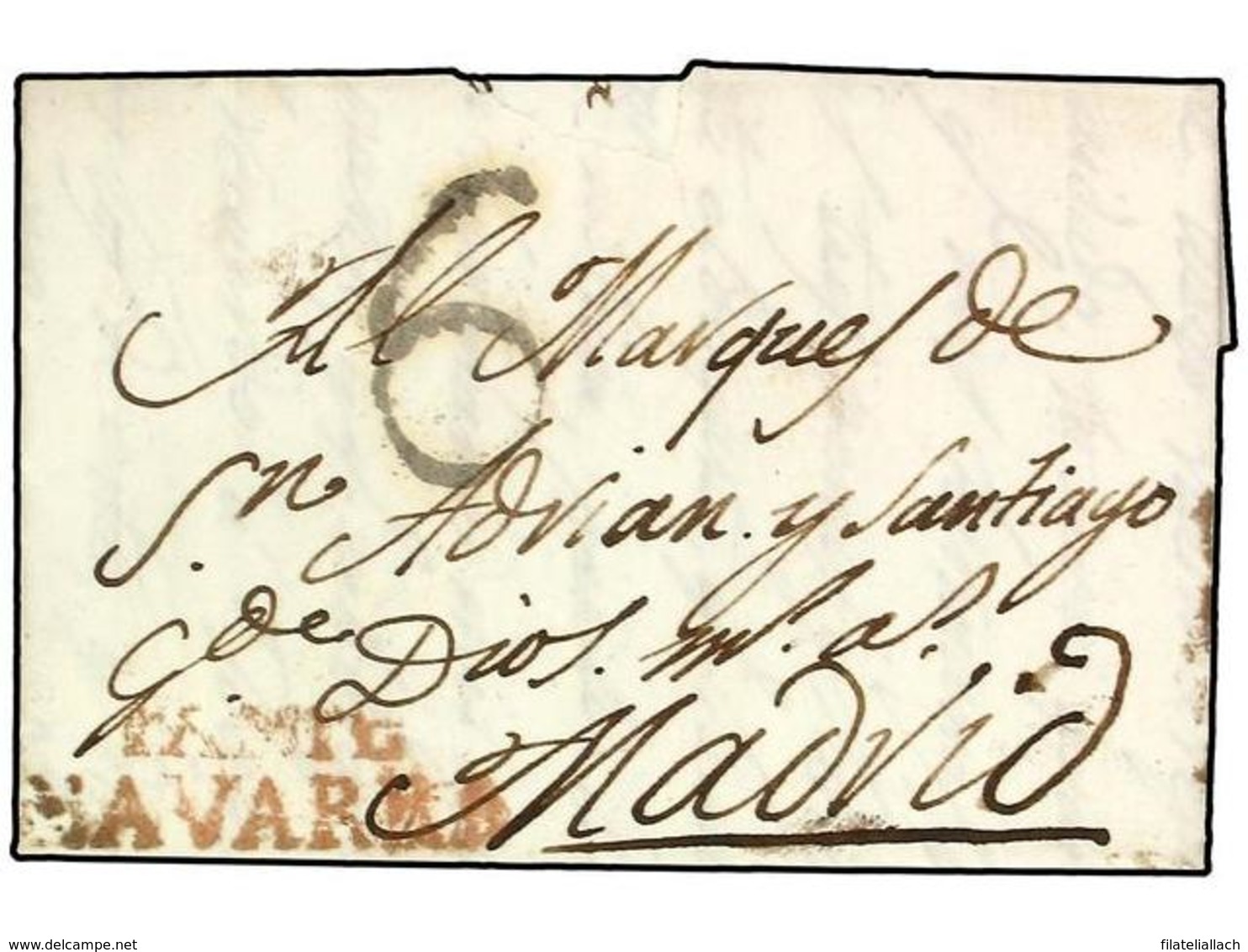 SPAIN: PREPHILATELIC MARKS  DP06 NAVARRA - ...-1850 Prefilatelia