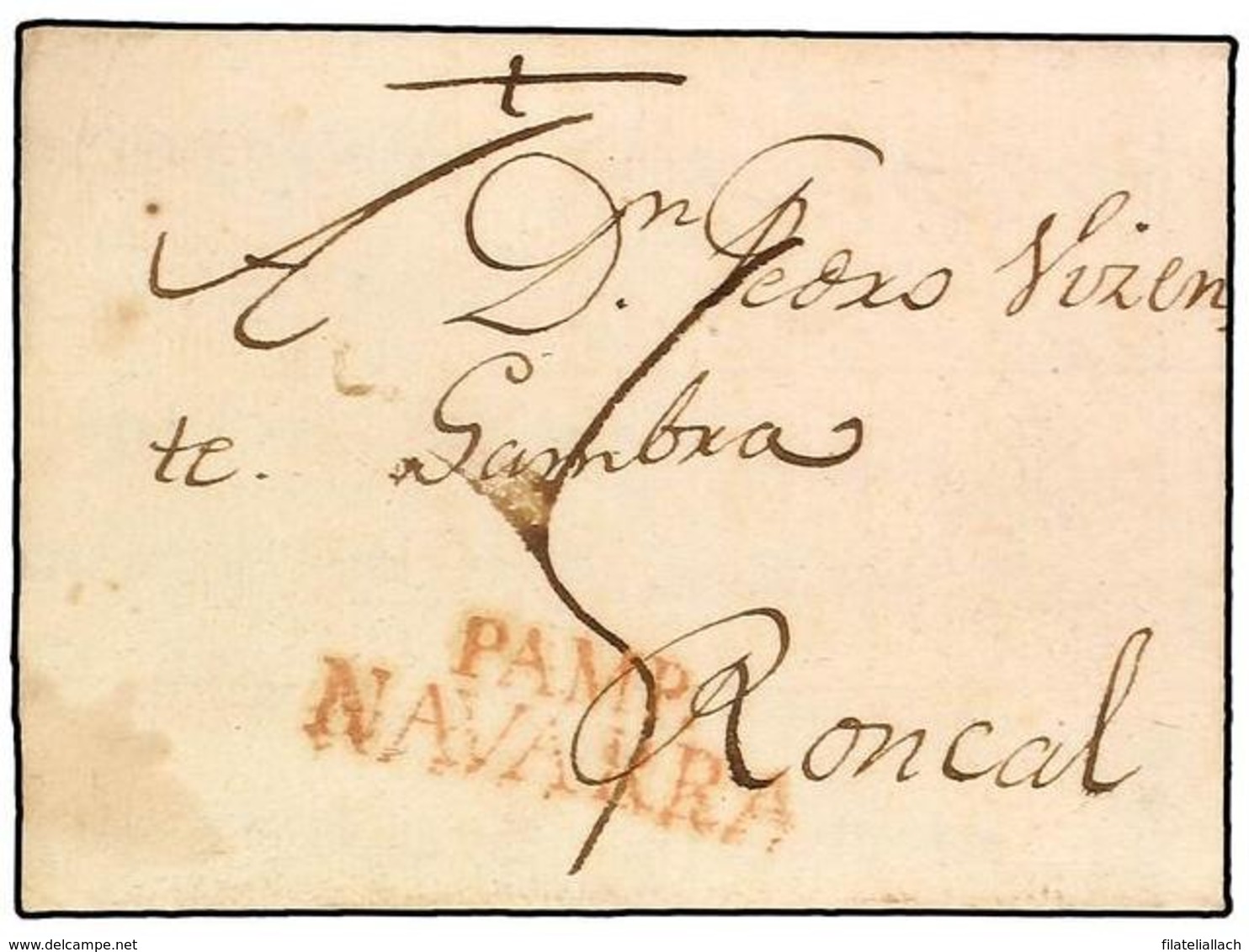 SPAIN: PREPHILATELIC MARKS  DP06 NAVARRA - ...-1850 Prefilatelia