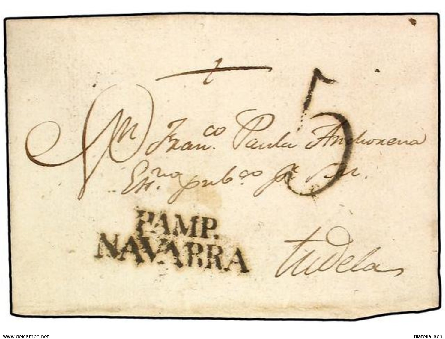 SPAIN: PREPHILATELIC MARKS  DP06 NAVARRA - ...-1850 Prefilatelia