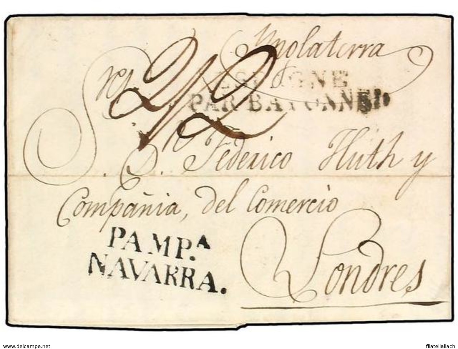 SPAIN: PREPHILATELIC MARKS  DP06 NAVARRA - ...-1850 Prefilatelia