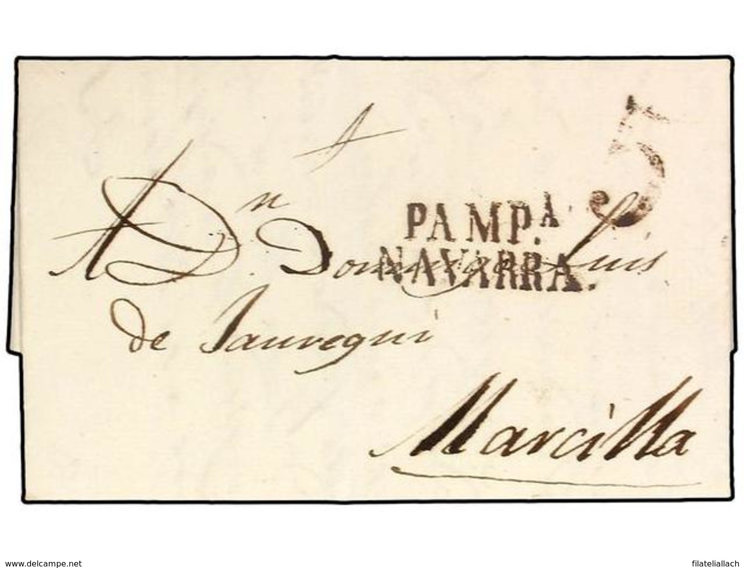 SPAIN: PREPHILATELIC MARKS  DP06 NAVARRA - ...-1850 Prefilatelia