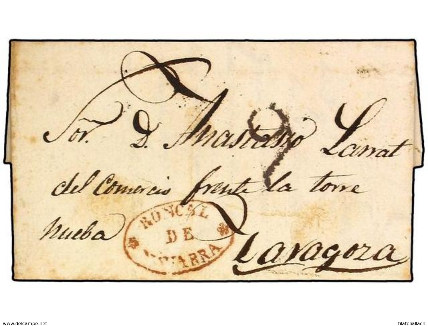 SPAIN: PREPHILATELIC MARKS  DP06 NAVARRA - ...-1850 Prefilatelia