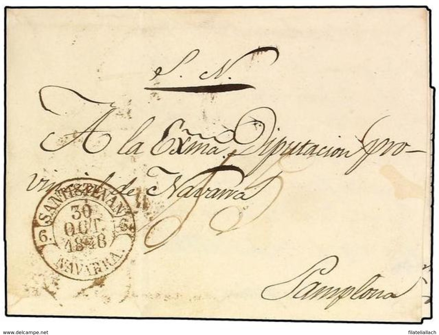 SPAIN: PREPHILATELIC MARKS  DP06 NAVARRA - ...-1850 Prefilatelia