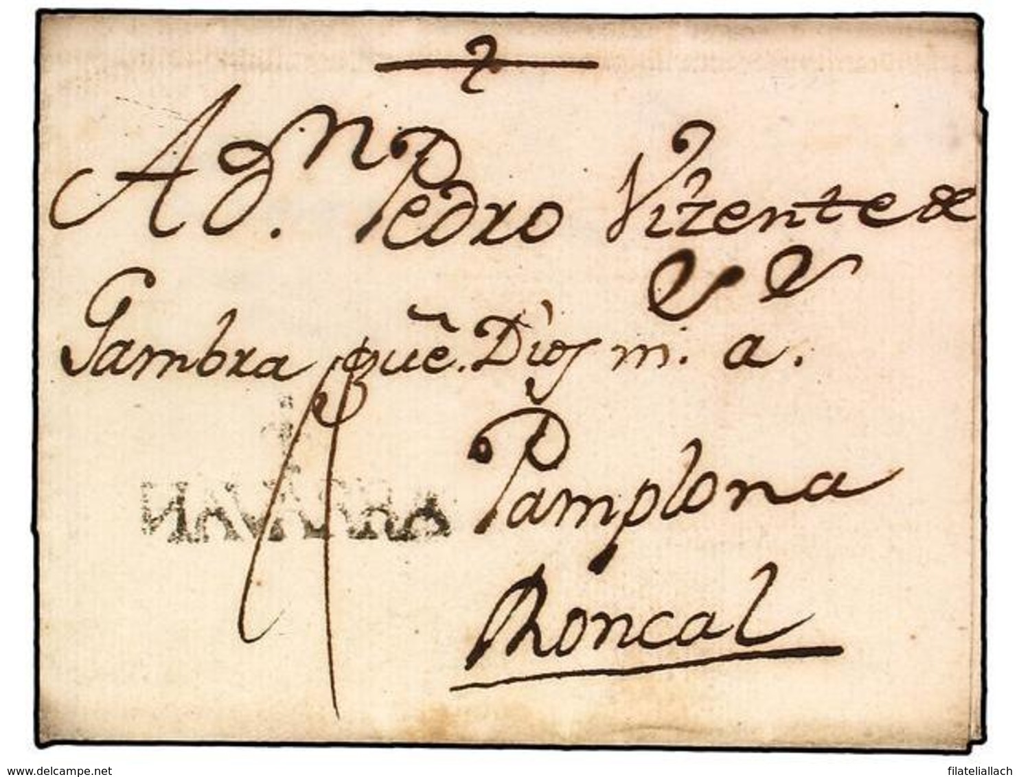 SPAIN: PREPHILATELIC MARKS  DP06 NAVARRA - ...-1850 Prefilatelia