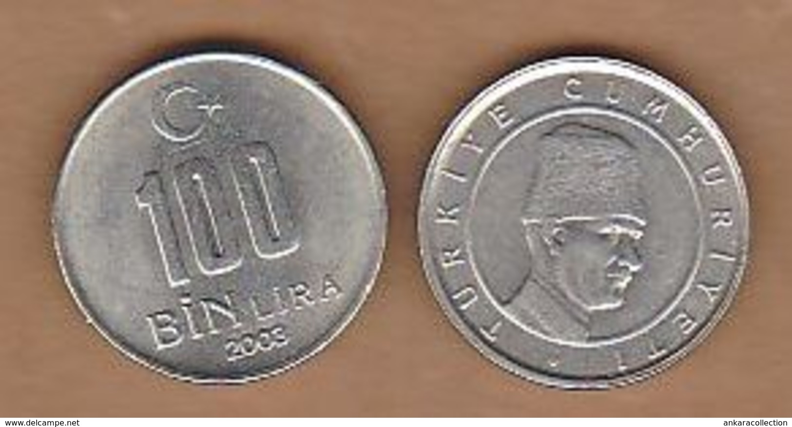 AC- TURKEY 100 000 LIRA - TL 2003 COPPER NICKEL COIN UNCIRCULATED - Turquie