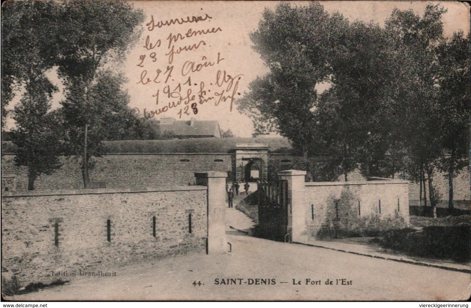 ! [93] Cpa Saint Denis, Le Fort De L`Est, Festung, Fortress, Militaria - Saint Denis