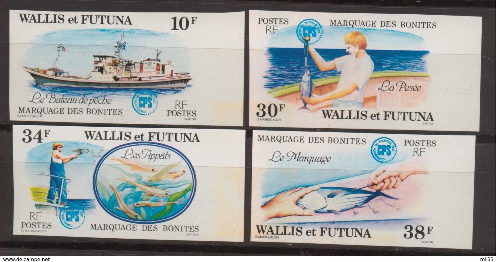 Non Dentelé Série Marquage Des Bonites De 1979 YT 226 à 231 Sans Trace De Charnière - Unused Stamps