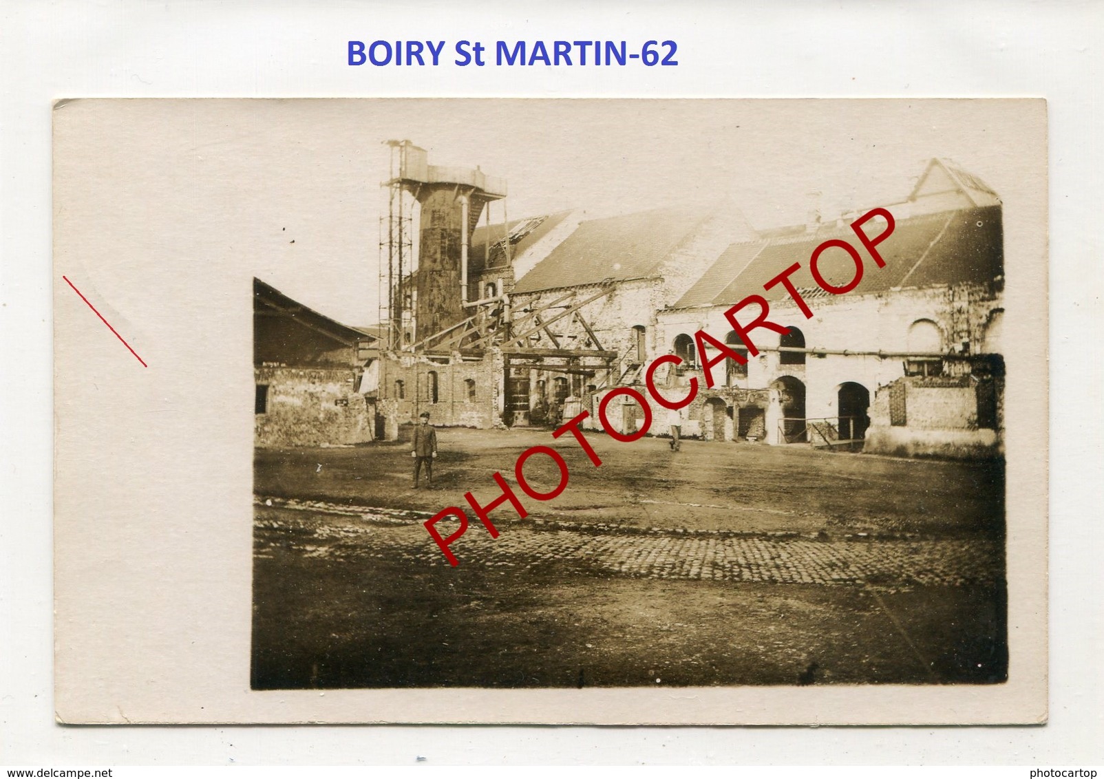 BOIRY ST MARTIN-Sucrerie-CARTE PHOTO Allemande-Guerre 14-18-1WK-France-62-Militaria- - Autres & Non Classés