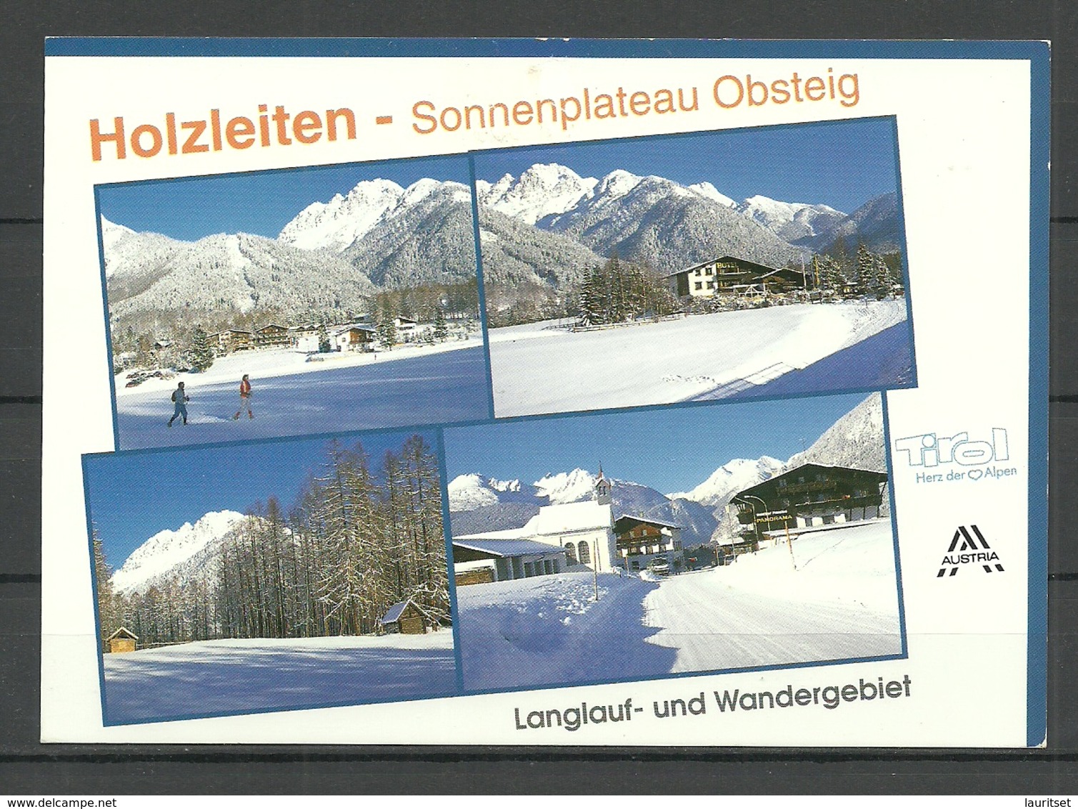 AUSTRIA Skidorf HOLZLEITEN Obersteig Tirol (gesendet 1999, Mit Briefmarke) - Sonstige & Ohne Zuordnung