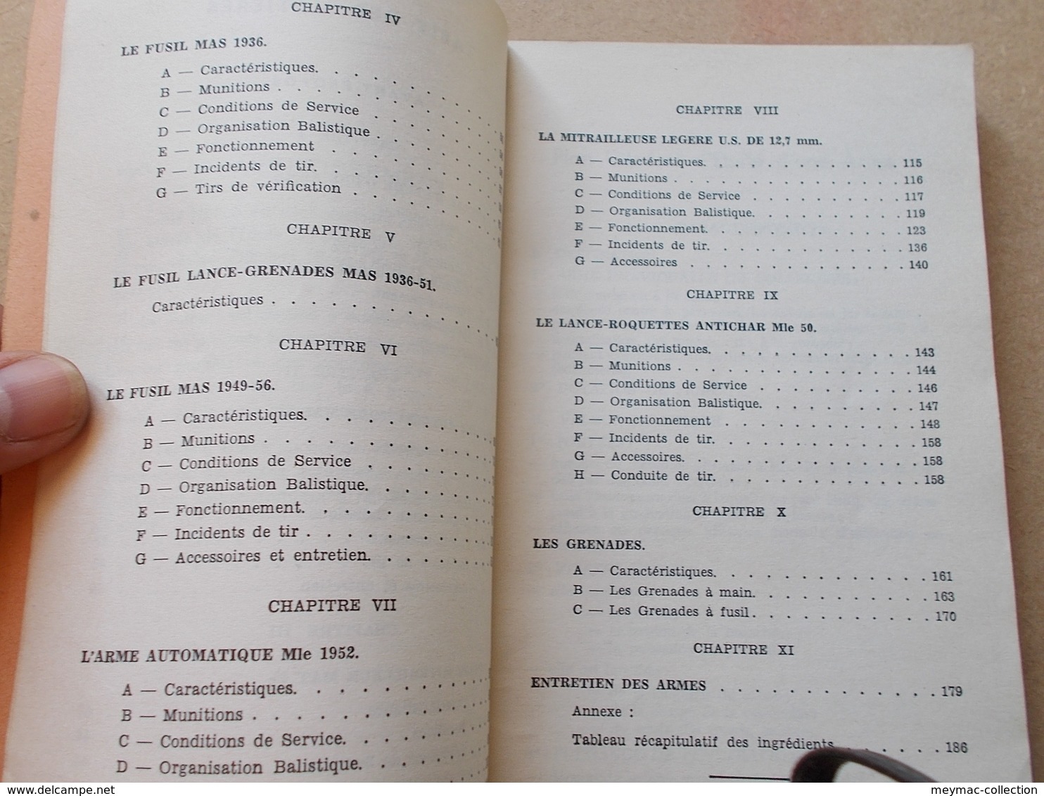 MILITARIA 1965 ECOLE APPLICATION DU GENIE NOTICE ARMEMENT mac 50 mat 49 mas 36 l. roquette FM grenades