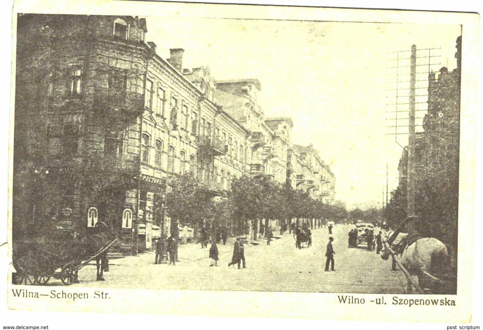 Vilnius - Wilna Schopen Strasse - Lituanie