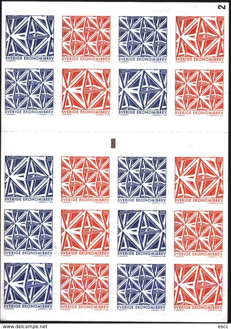 Mint Stamps In Booklet Geometric Figures 2012 From Sweden - Ungebraucht