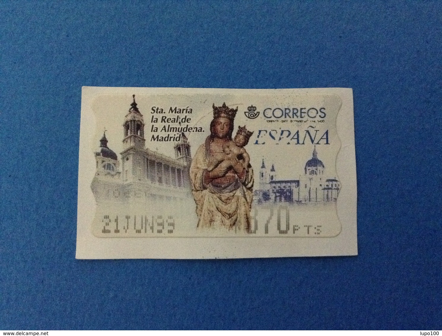 SPAGNA ESPANA FRANCOBOLLO USATO STAMP USED AUTOMATICO FRAMA ATM MARIA REAL DE LA ALMUDENA MADRID 870 Pts - Servizi