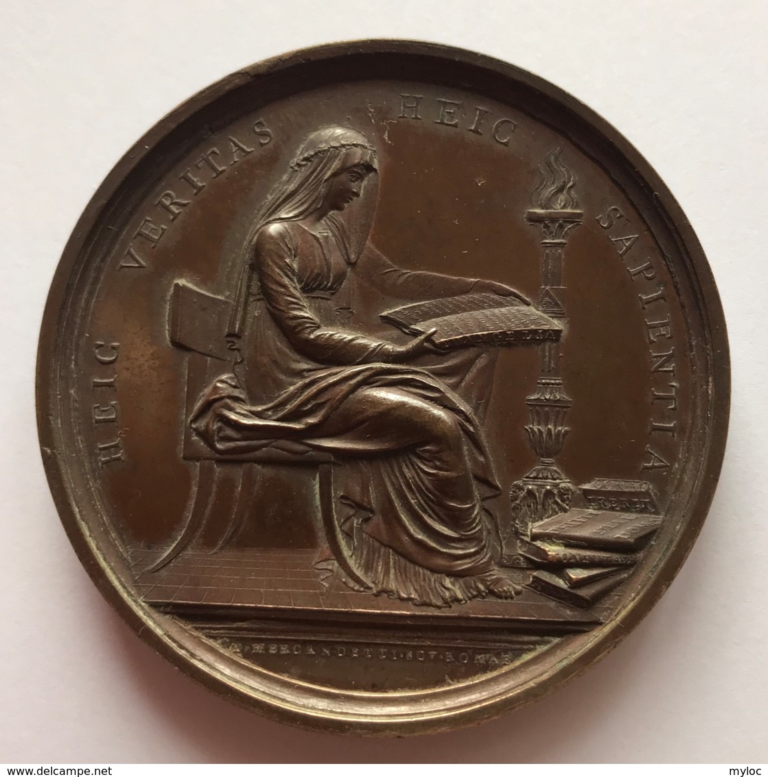 Médaille Bronze. Nicolas Spedalieri. Prêtre Théologien Et Philisophe. Mercandetti 1809. Diam. 67 Mm - 147 Gr - Unternehmen