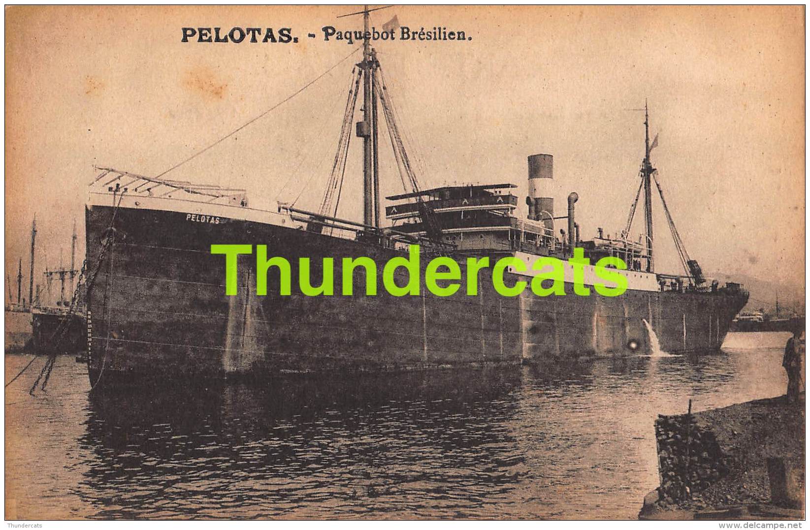 CPA PAQUEBOT STEAMSHIP BOAT BATEAU  PELOTAS PAQUEBOT BRESILIEN BRASIL BRESIL - Piroscafi