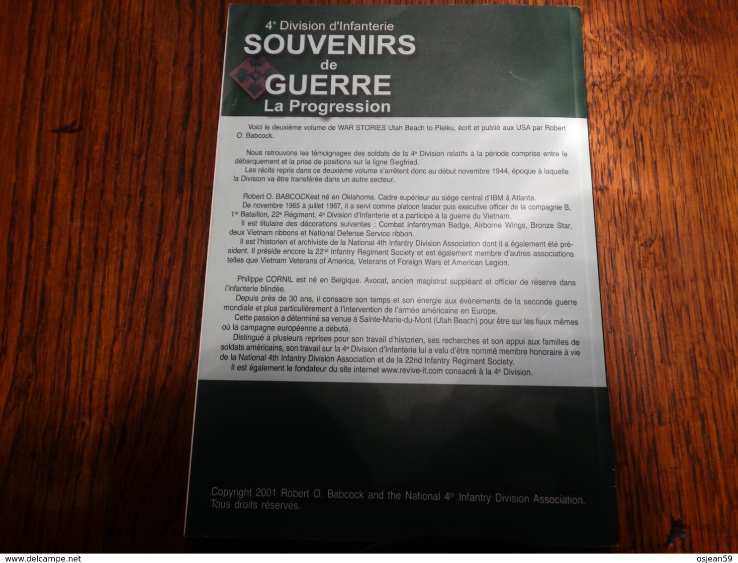 Souvenirs De Guerre. La Progression (4ème Divisions D'infanterie). 150 Pages. - Français