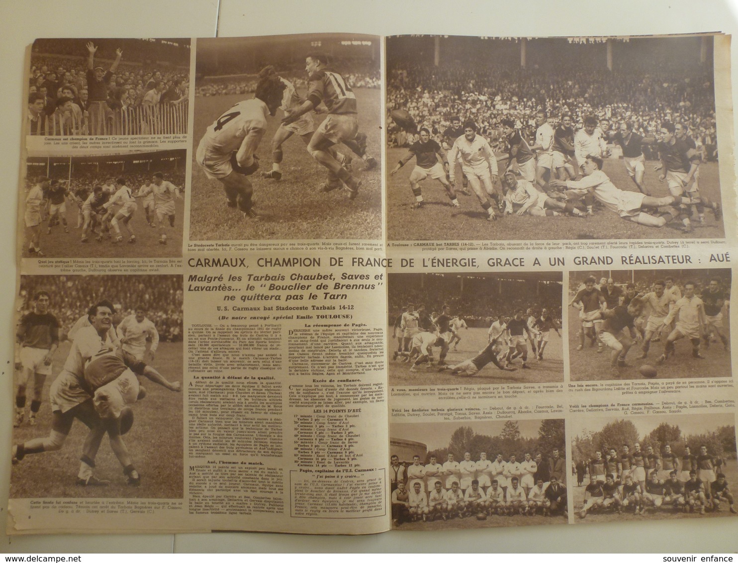 Miroir Sprint 21 Mai 1951 Sciardis Cyclisme Montluçon Carmaux Rugby - Sport