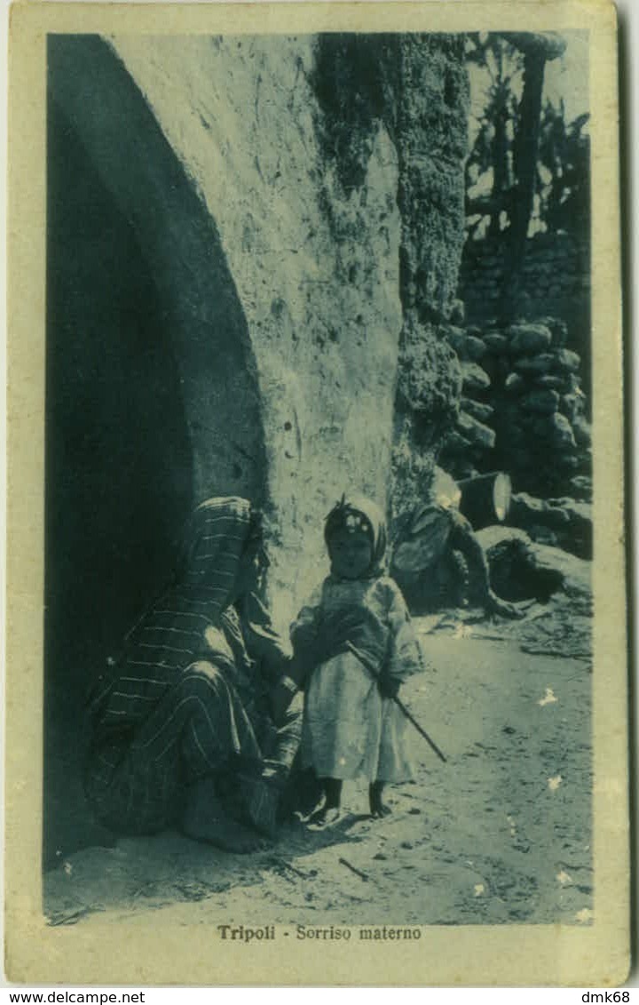 AFRICA - LYBIA -  TRIPOLI - MOTHER & KID - EDIT ATTON -  1920s (BG684) - Libya