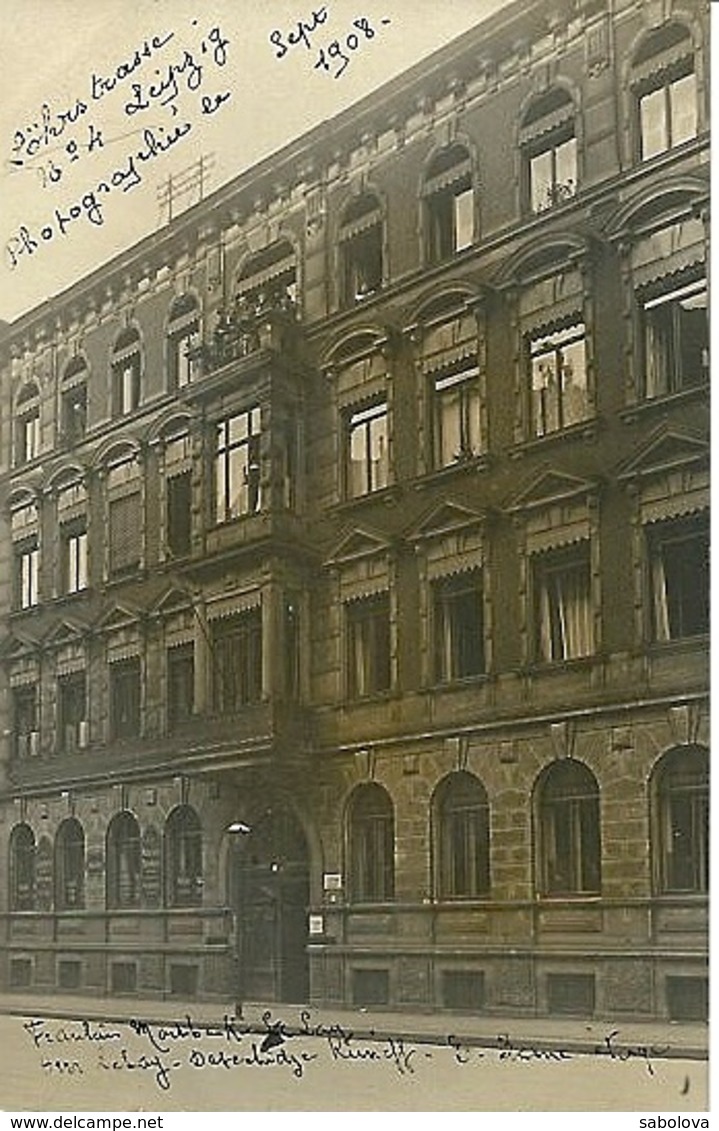 Carte Photo Leipzig Lohrstrasse N°4 Septembre 1908 - Leipzig