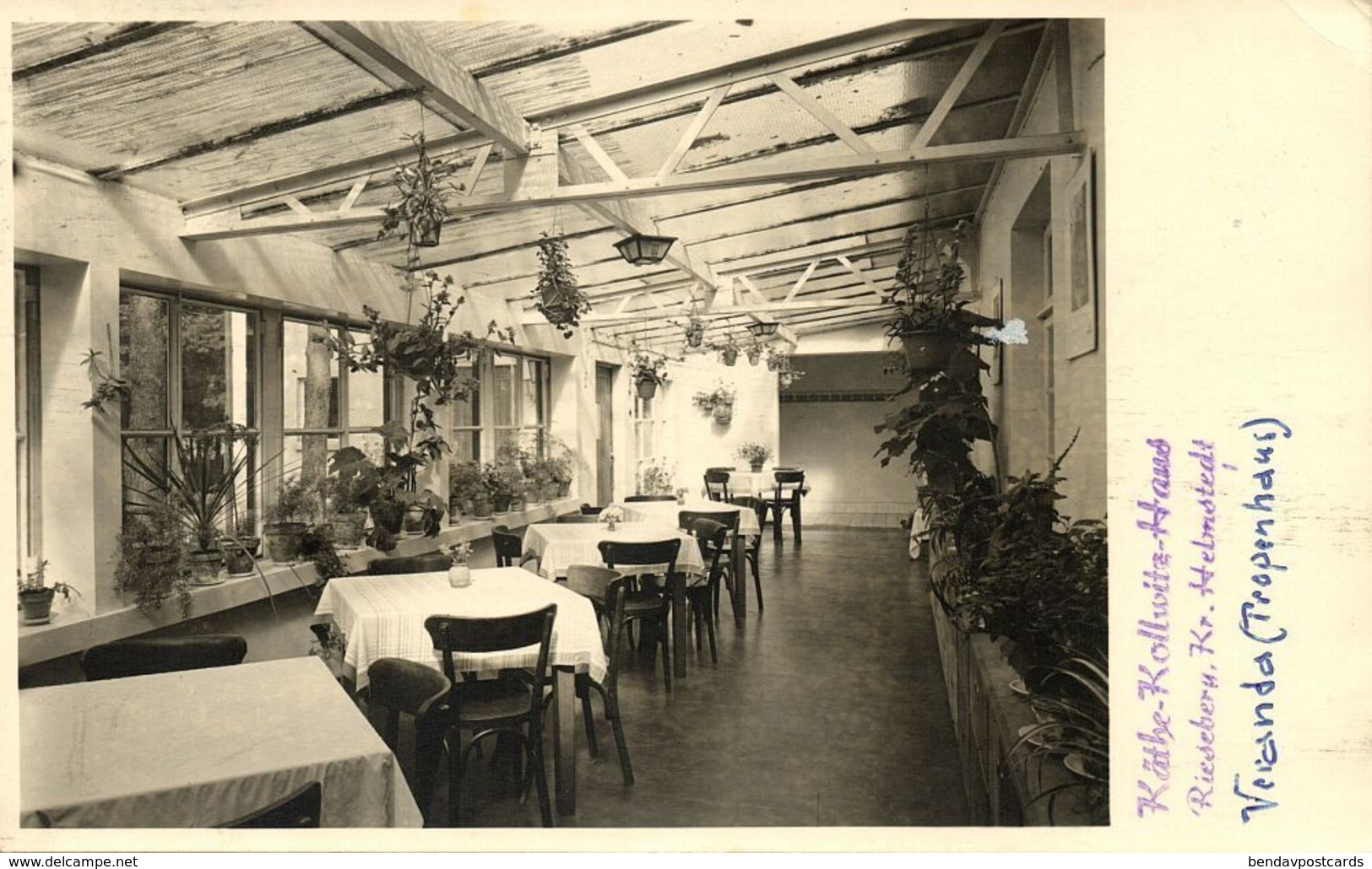 RIESEBERG, Kr. Helmstedt, Käthe-Kollwitz-Haus, Interior (1958) Bahnpost AK - Helmstedt