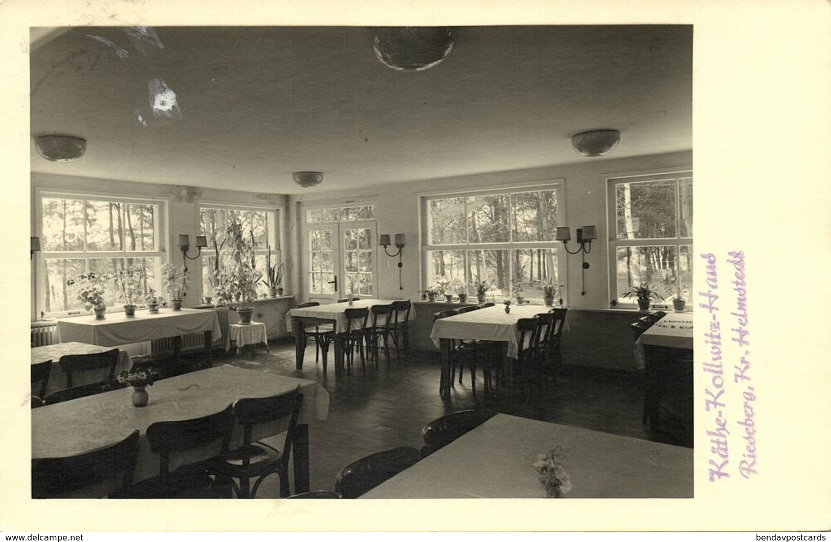 RIESEBERG, Kr. Helmstedt, Käthe-Kollwitz-Haus, Interior (1955) AK (1) - Helmstedt