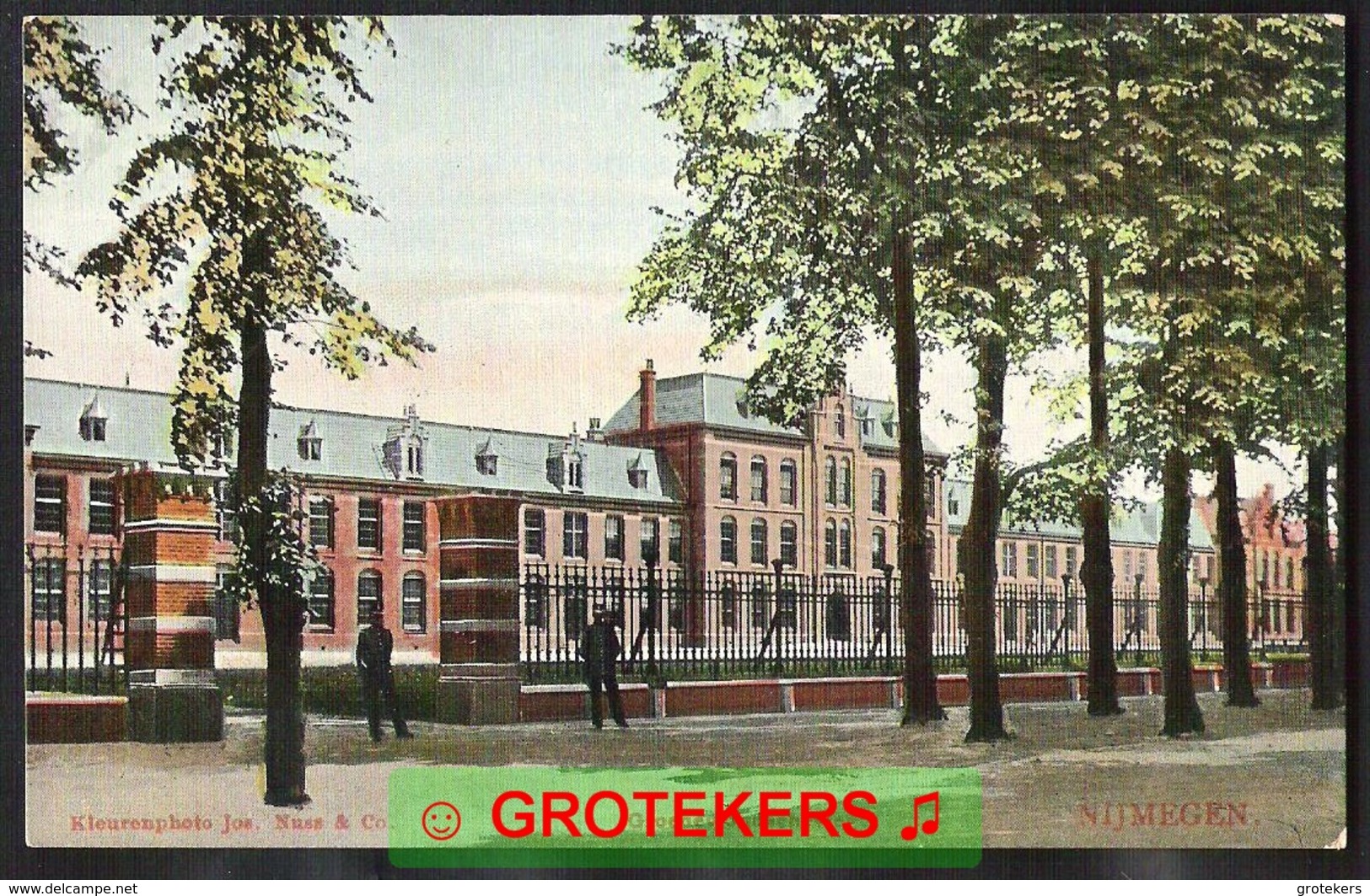 NIJMEGEN Kazerne Groenewoudscheweg 1909 Met Grootrondstempel WOUW - Nijmegen