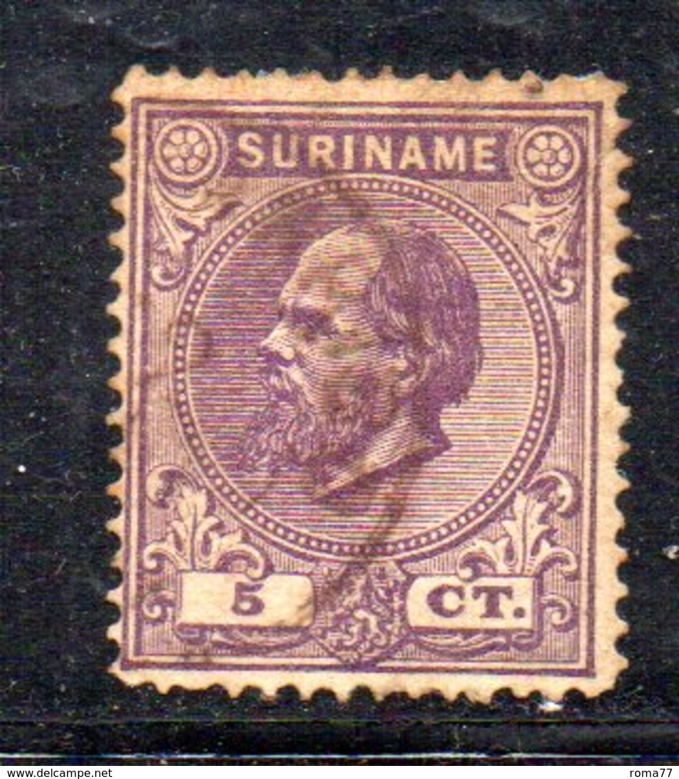 T243 - SURINAME , 5 Cent N. Yvert  5B Usato Dent  13 1/2x14 - Suriname ... - 1975